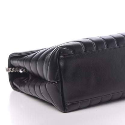 Saint Laurent Calfskin Y Quilted Monogram Medium Loulou Chain Satchel Black 7 of 9