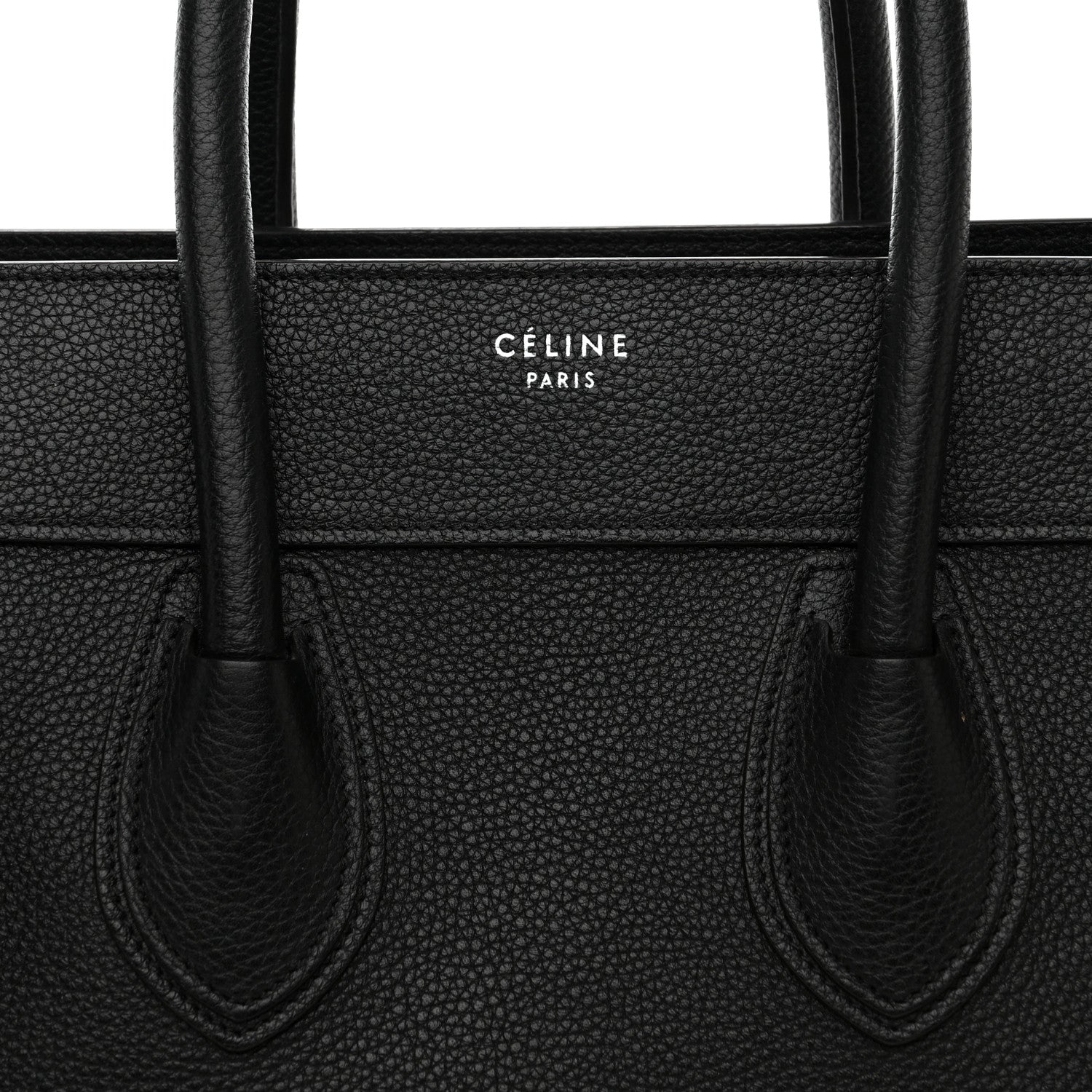 Celine Drummed Calfskin Mini Luggage Black 7 of 10
