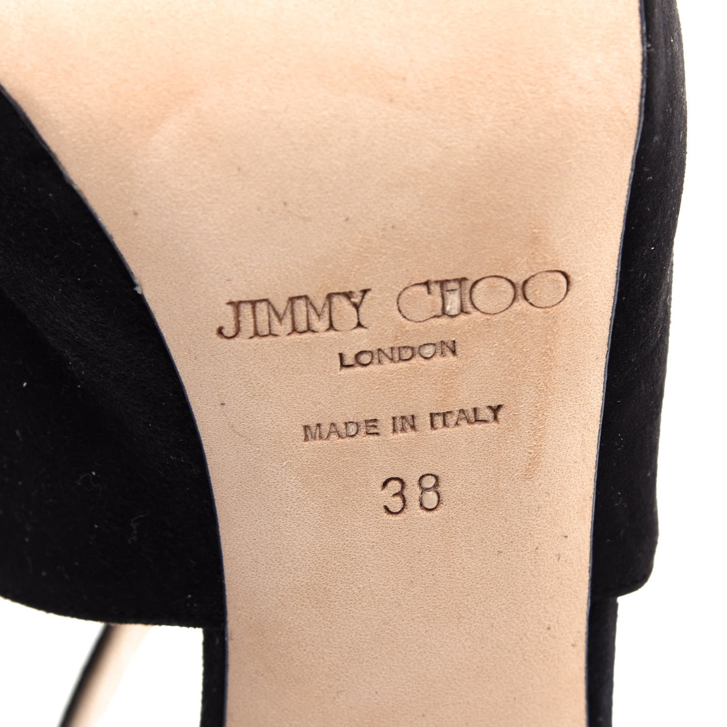 Jimmy Choo Suede Glitter Tulip Pumps 38 Black Nude 9 of 10