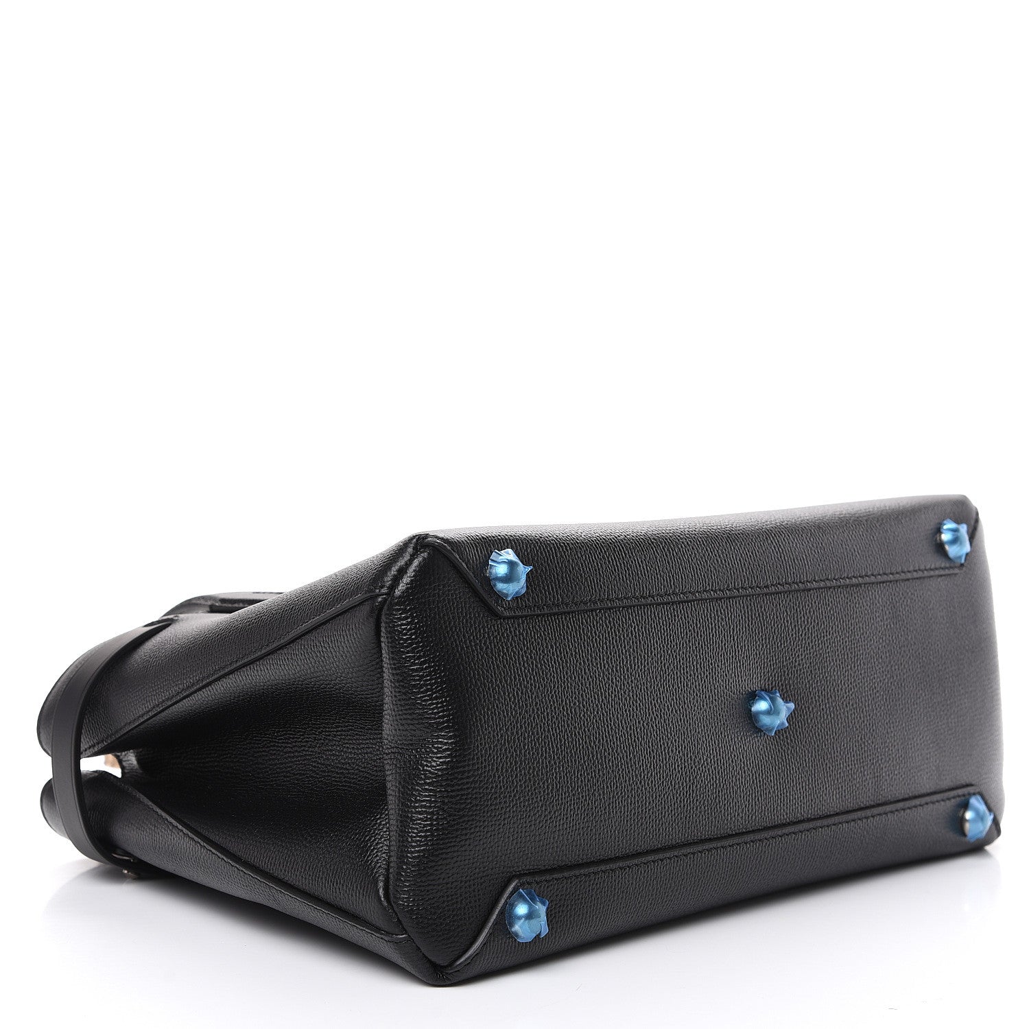 Burberry Grainy Calfskin House Check Medium Banner Tote Black 3 of 10