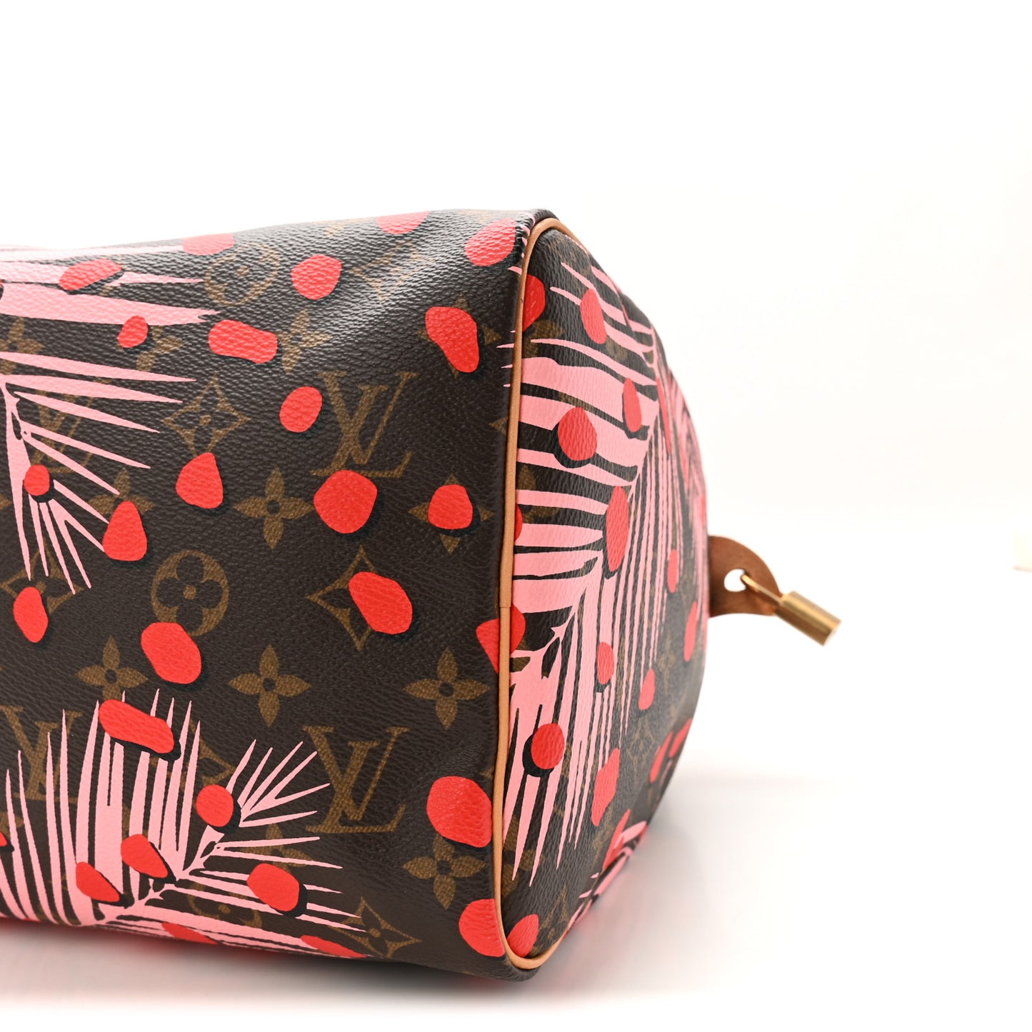 Monogram Jungle Dots Speedy 30 Sugar Pink Poppy