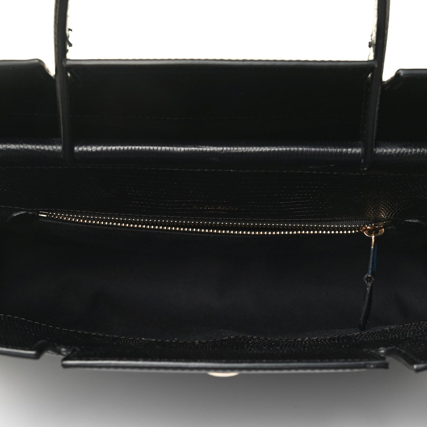 Deerskin Suede Lizard Embossed Calfskin Medium Title Bag Black