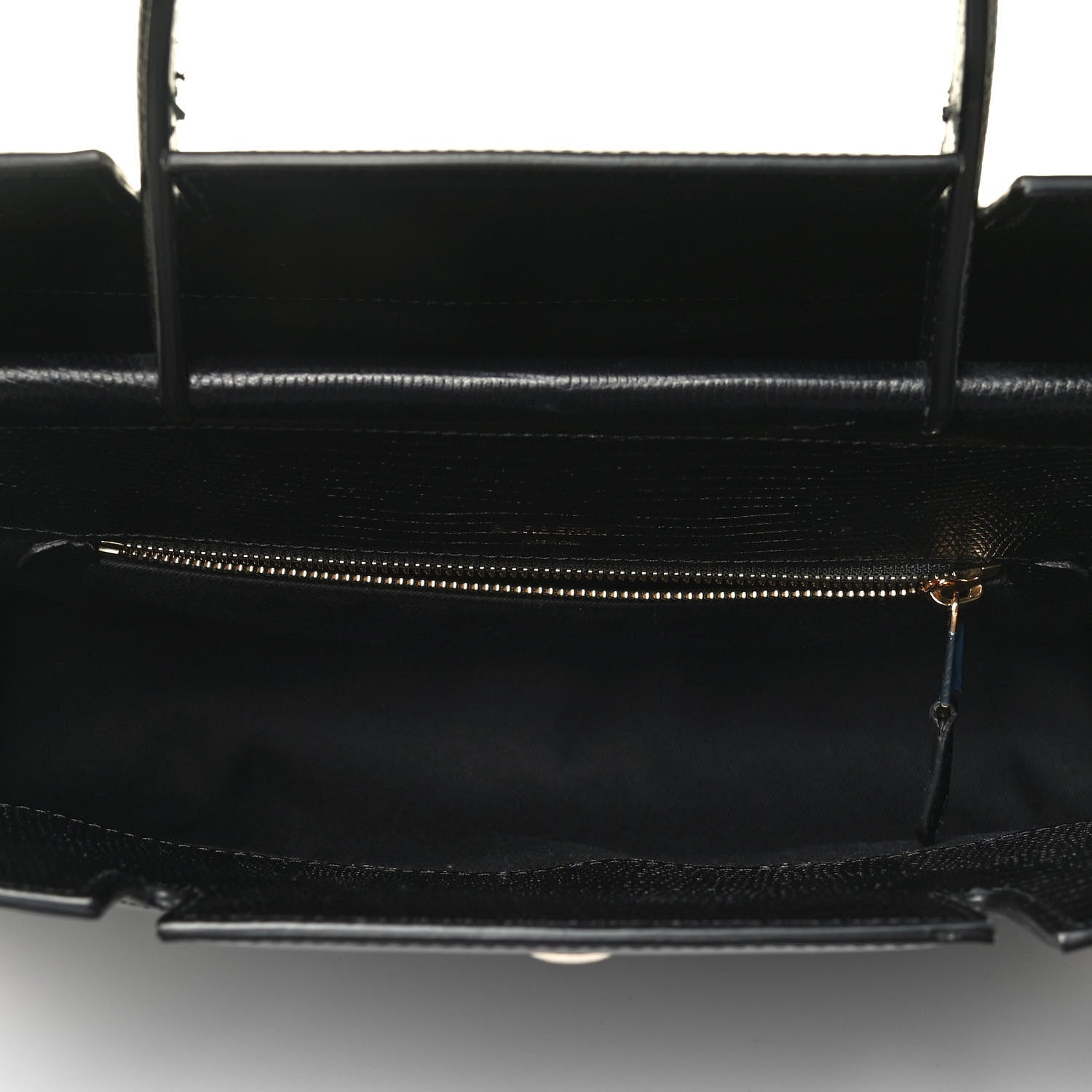 Burberry Deerskin Suede Lizard Embossed Calfskin Medium Title Bag Black 4 of 4