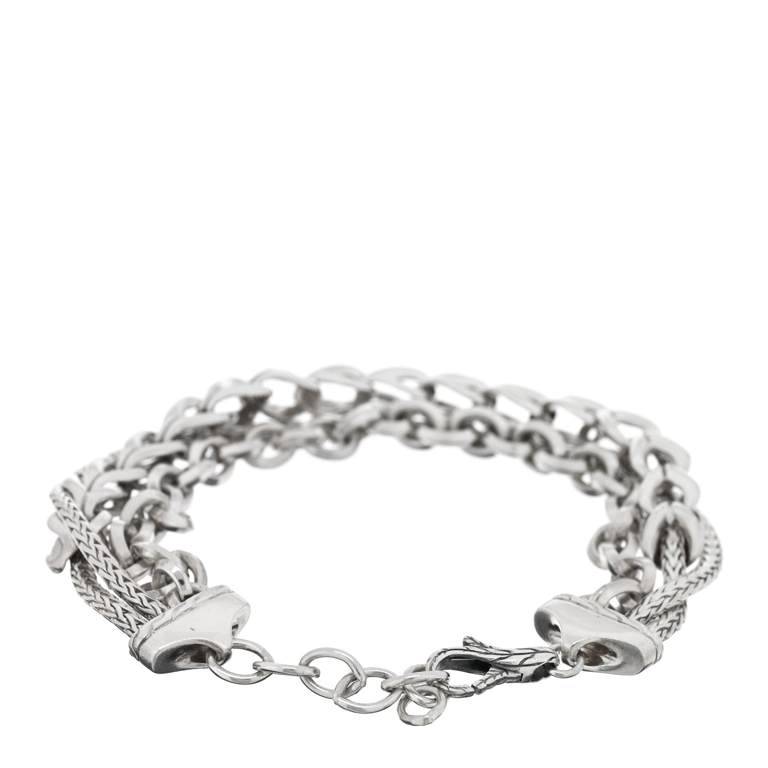 John Hardy Sterling Silver Asli Link Multi Chain Bracelet 2 of 3