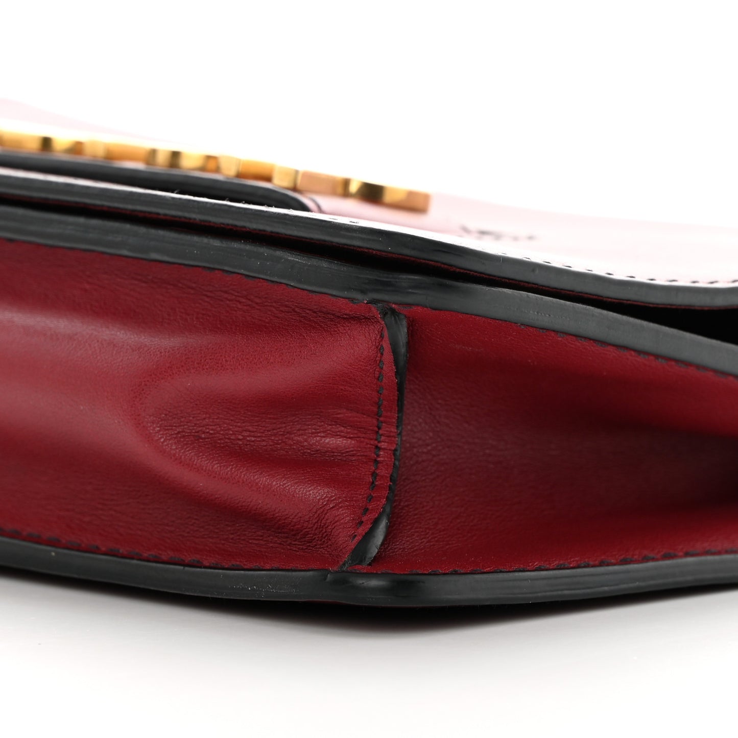 Calfskin J'Adior Chain Flap Bag Red