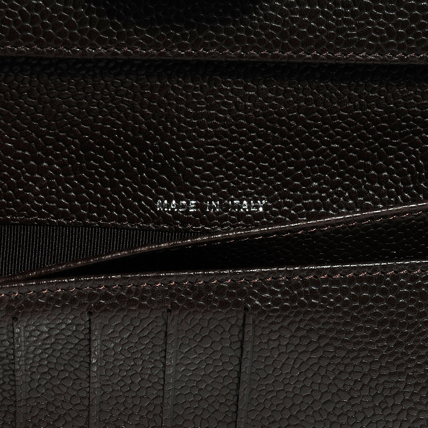 Chanel Caviar Quilted Long Flap Wallet Dark Brown 6 of 9