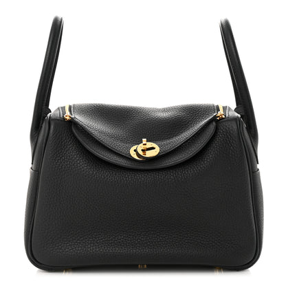 Hermes Taurillon Clemence Lindy 26 Black 1 of 11