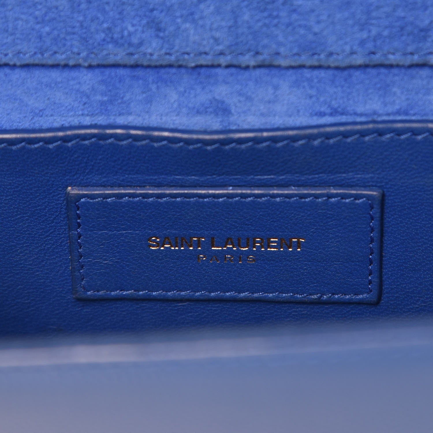 Saint Laurent Grain De Poudre Small Classic Monogram Kate Satchel Royal Blue 7 of 9