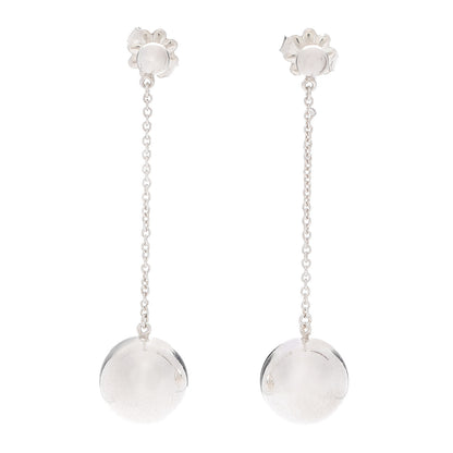 Tiffany Sterling Silver 10mm HardWear Ball Drop Earrings 1 of 3