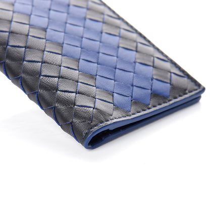 Bottega Veneta Intrecciato VN Card Case Black Blue 7 of 8