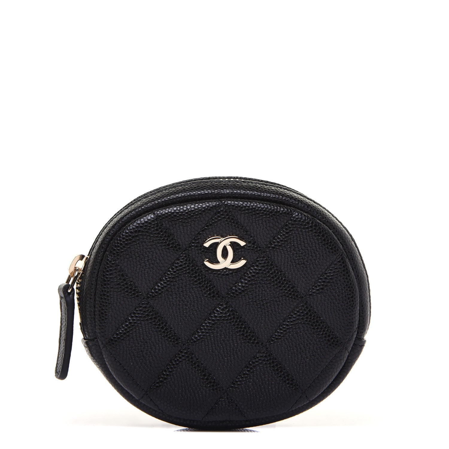 Chanel Caviar Quilted Zip Around Classic Coin Purse Black 1 of 12