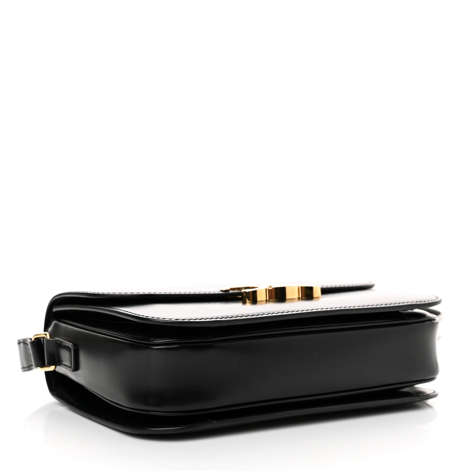 Celine Shiny Calfskin Medium Triomphe Black 4 of 12