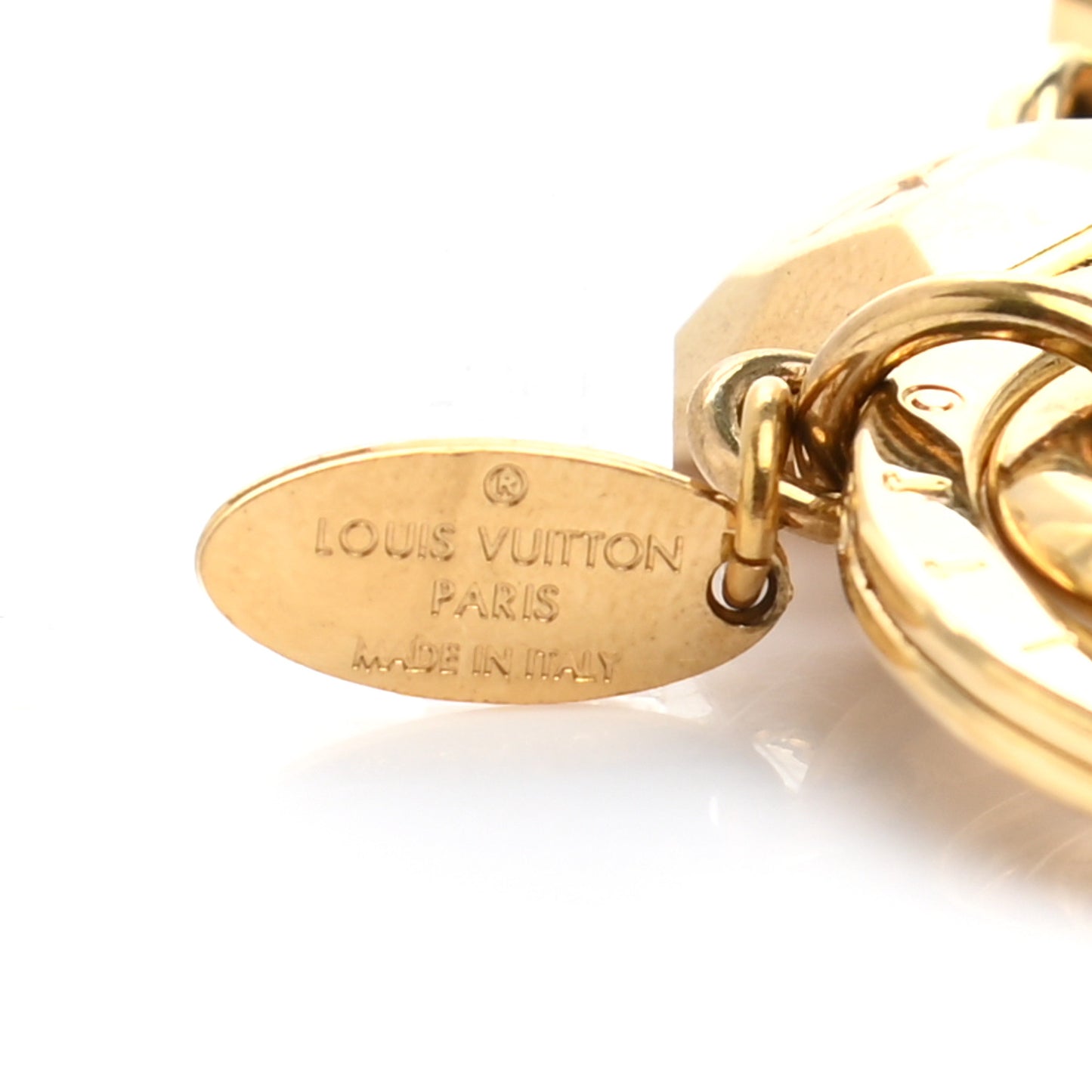 LV Facettes Bag Charm Key Holder Gold