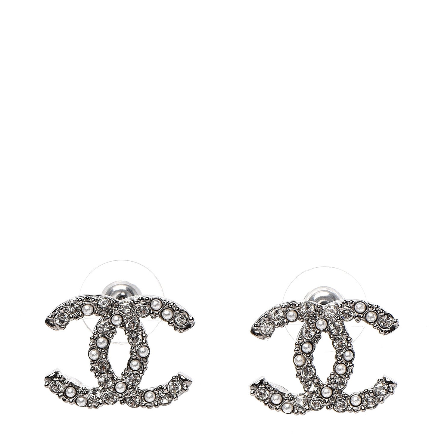 Ruthenium Crystal Pearl Caviar Earrings