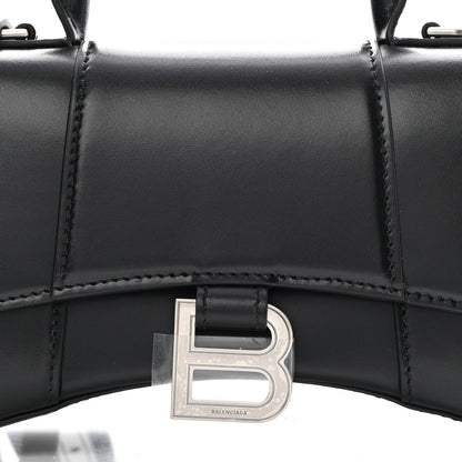 Balenciaga Shiny Box Calfskin Hourglass Top Handle Bag XS Black 9 of 14