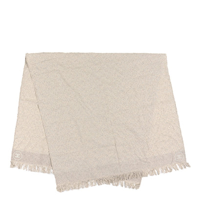 Chanel Cotton Woven CC Beach Towel Beige Multicolor 3 of 4