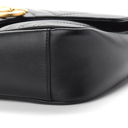 Gucci Calfskin Matelasse Small GG Marmont Shoulder Bag Black 8 of 10