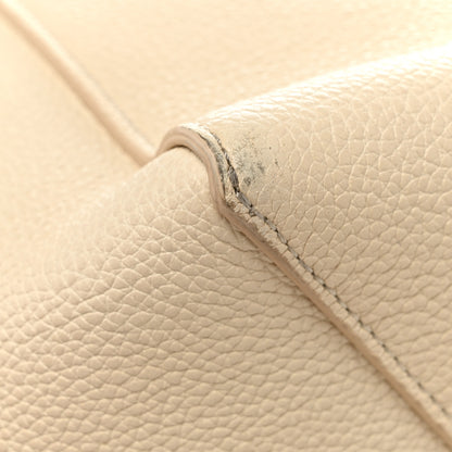 Celine Soft Grained Calfskin Small Belt Cabas Phantom Cream 12 of 12