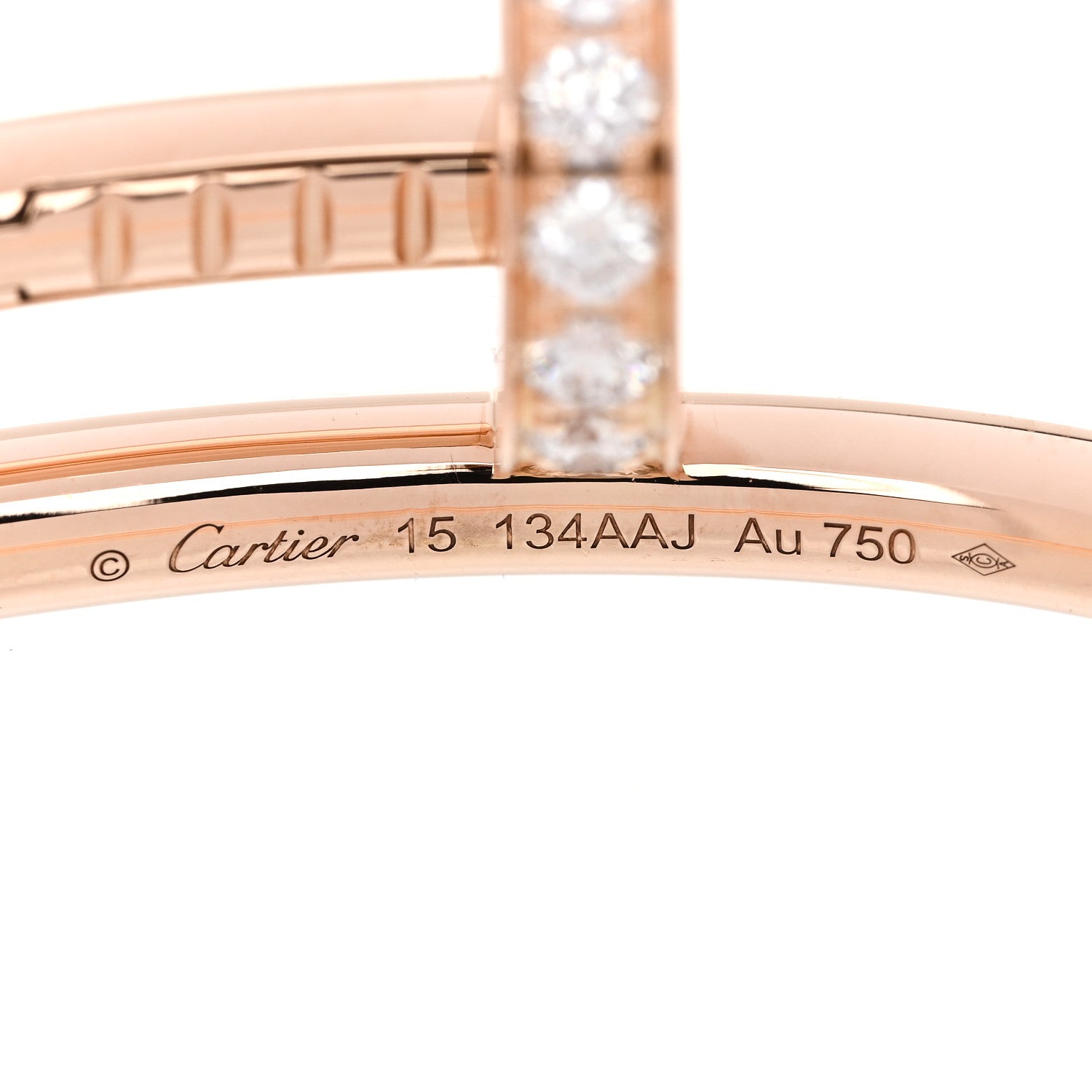 Cartier 18K Pink Gold Diamond Juste Un Clou Bracelet 15 4 of 5