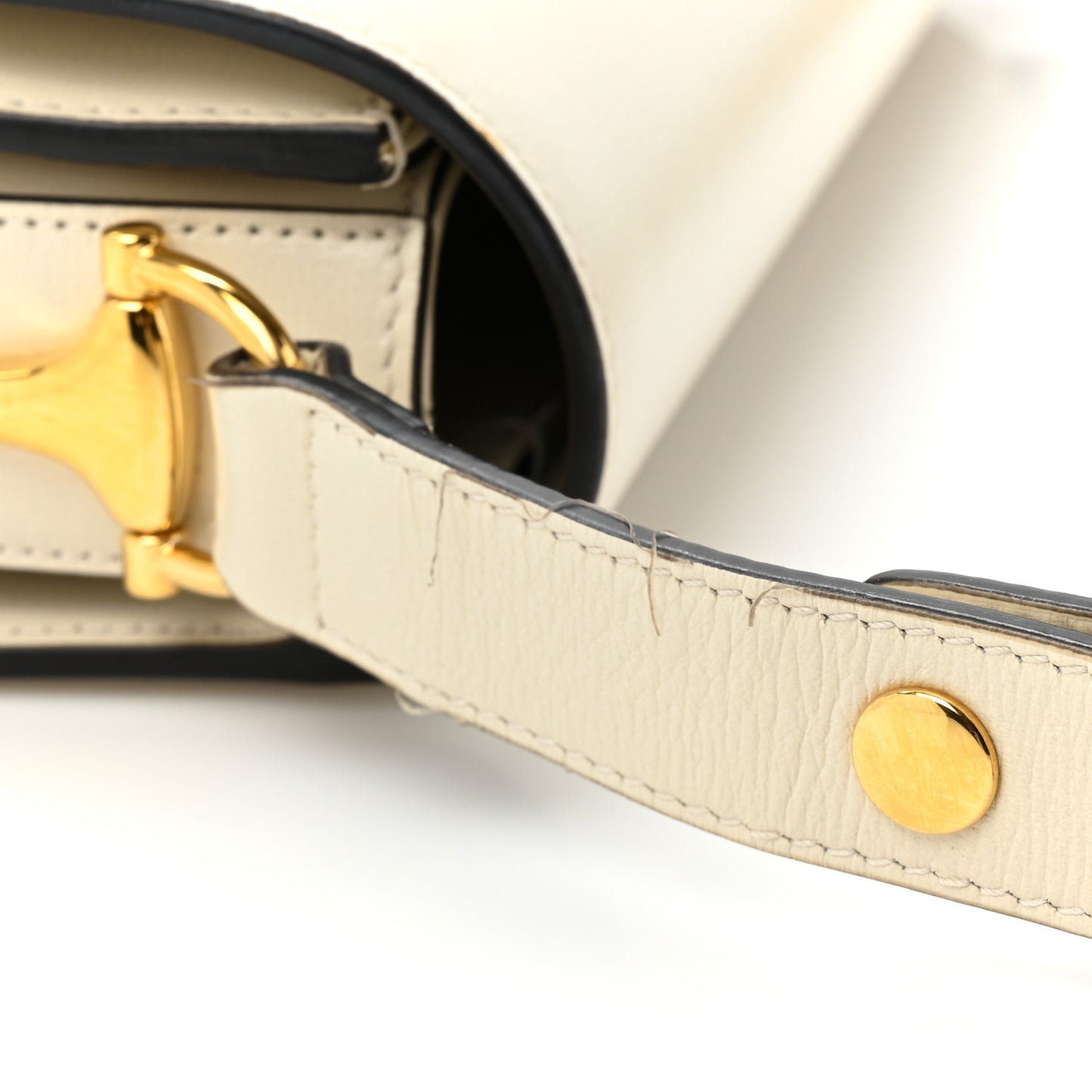 Azalea Calfskin Horsebit 1955 Shoulder Bag Mystic White