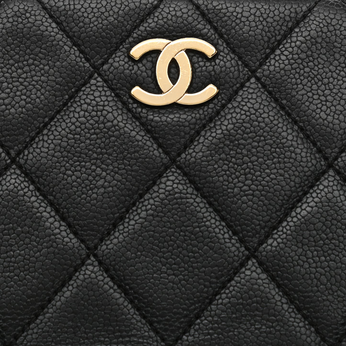 Caviar Quilted Shopping Tote Black