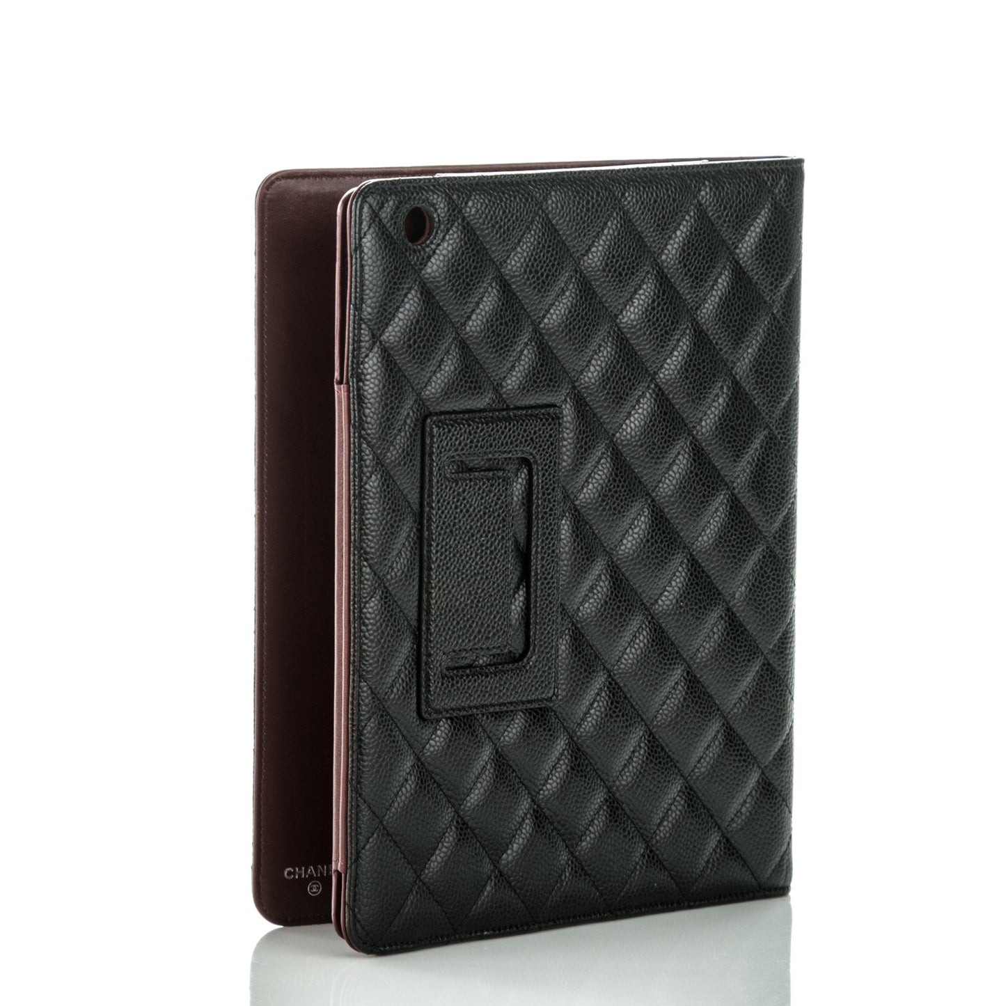 Caviar Quilted iPad Case Black