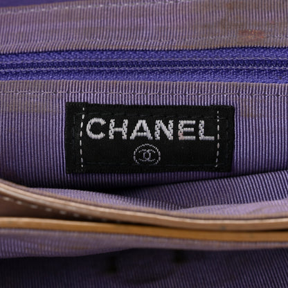 Chanel Patent Square Stitched Keyboard Flap Clutch Purple 5 of 13