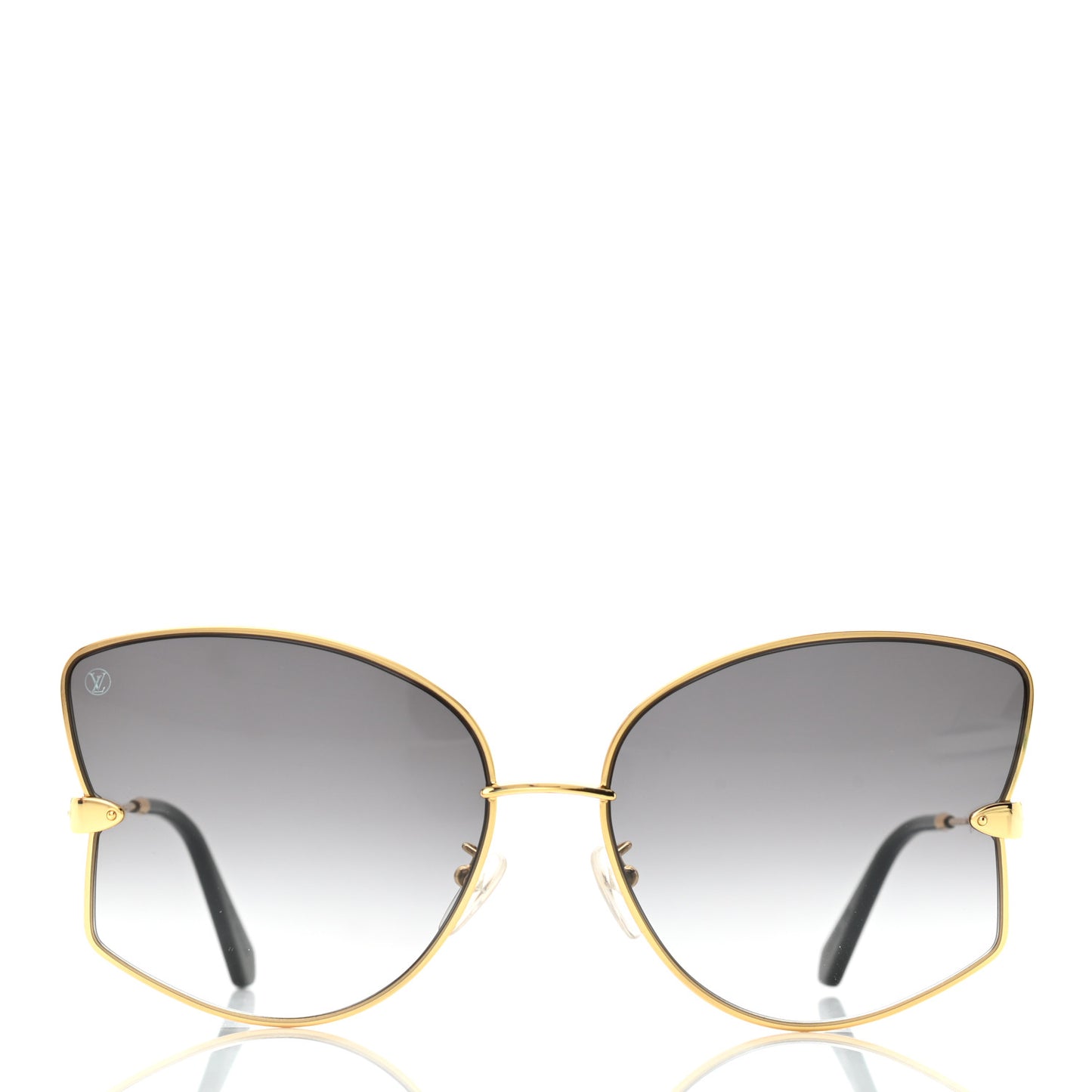 Metal Les Amants du Pont Neuf Sunglasses Z1384E Gold Black