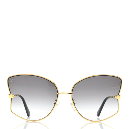 Louis Vuitton Metal Les Amants du Pont Neuf Sunglasses Z1384E Gold Black 3 of 8