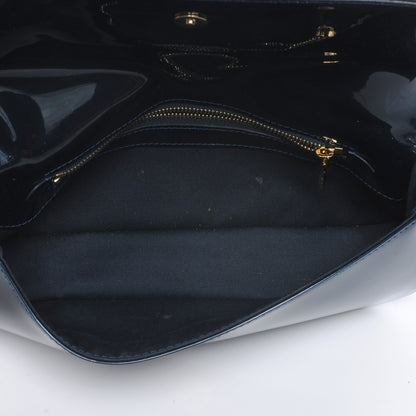 Louis Vuitton Patent Sobe Clutch Blue Nuit 6 of 8