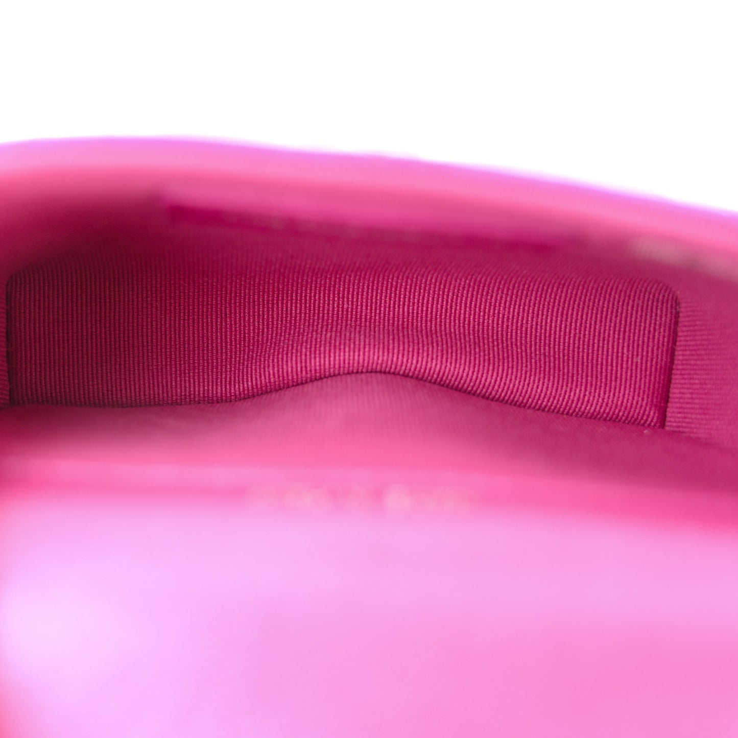 Patent Lambskin Quilted CC Hook Card Holder Pink