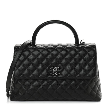 Chanel Caviar Quilted Medium Coco Handle Flap So Black 1 of 9
