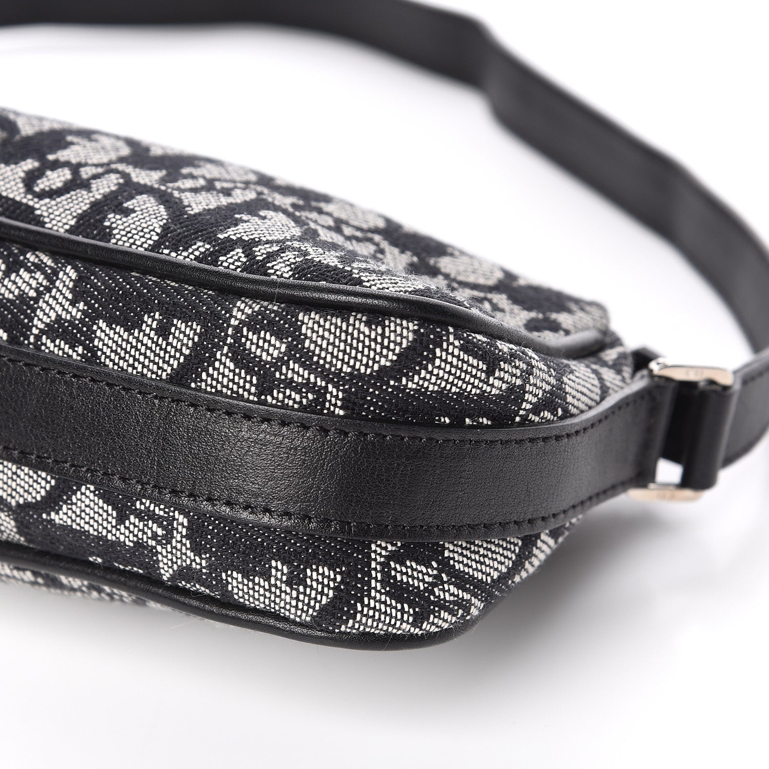 Christian Dior Monogram Shoulder Bag Black 9 of 10