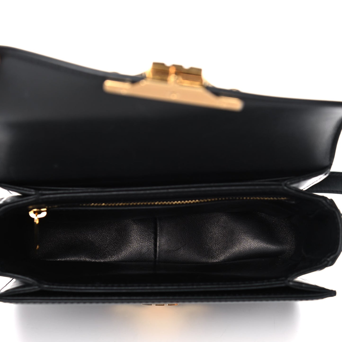 Shiny Calfskin Small Triomphe Black