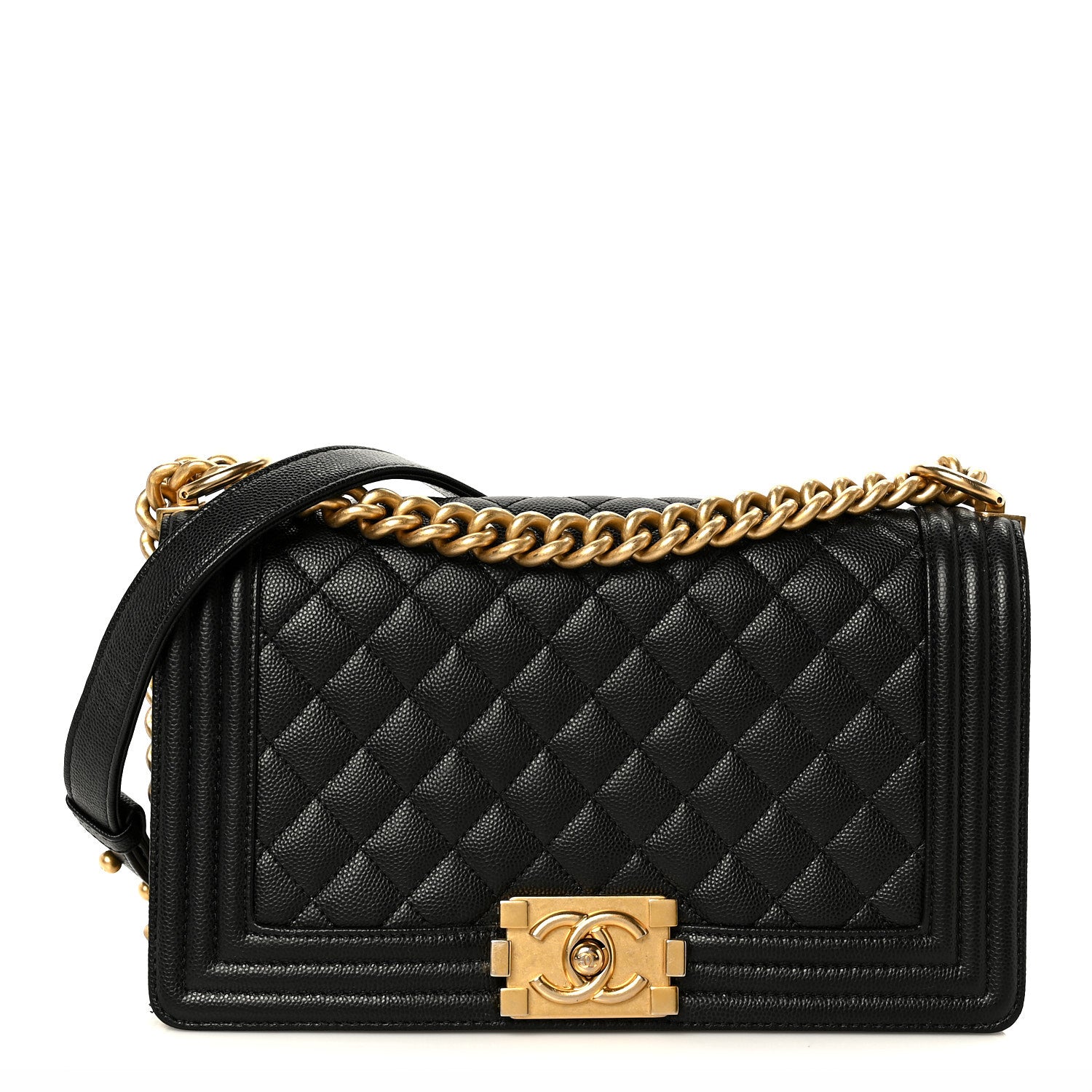 Chanel Caviar Quilted Medium Boy Flap Black 1 of 10