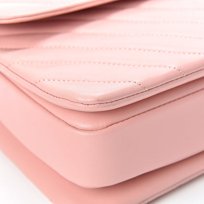 Chanel Lambskin Chevron Quilted Medium Trendy CC Dual Handle Flap Bag Pink 12 of 12