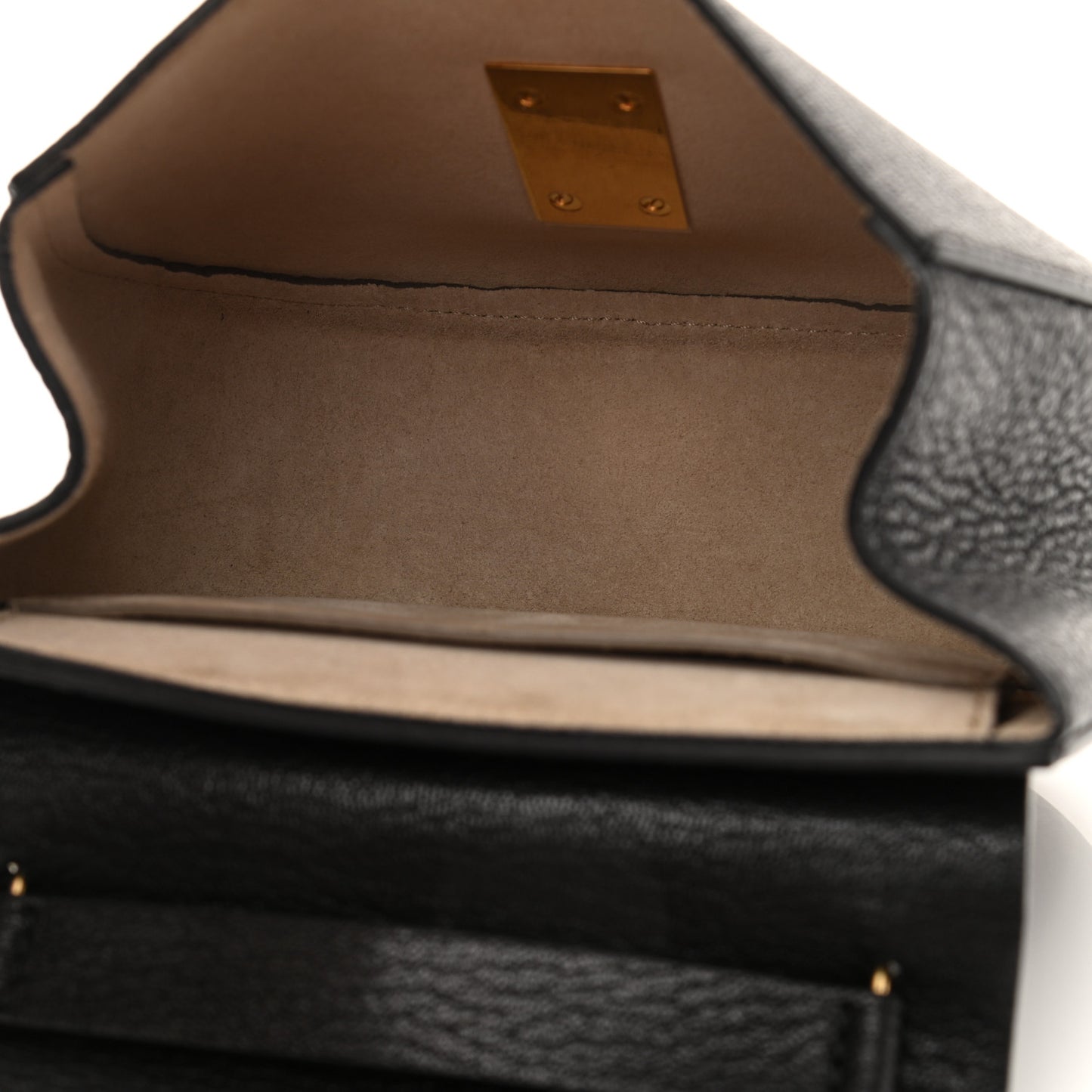 Grained Lambskin Mini Drew Shoulder Bag Black