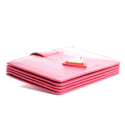 Prada Saffiano Oro Gusseted Card Holder Peonia 4 of 8