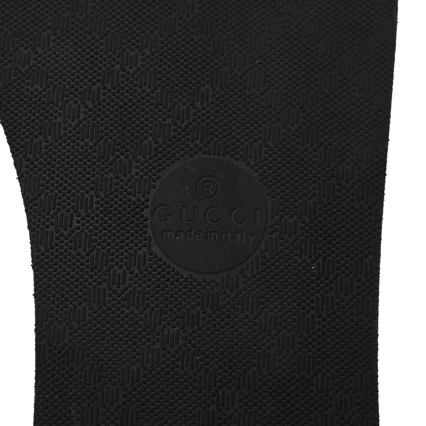 Rubber Chevron Womens GG Thong Sandals 40 Black