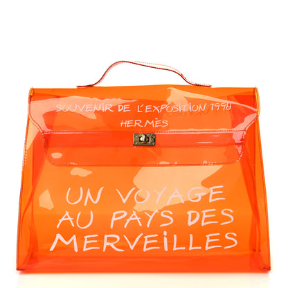 Hermes Vinyl Souvenir De L'Exposition Kelly Orange 1 of 12