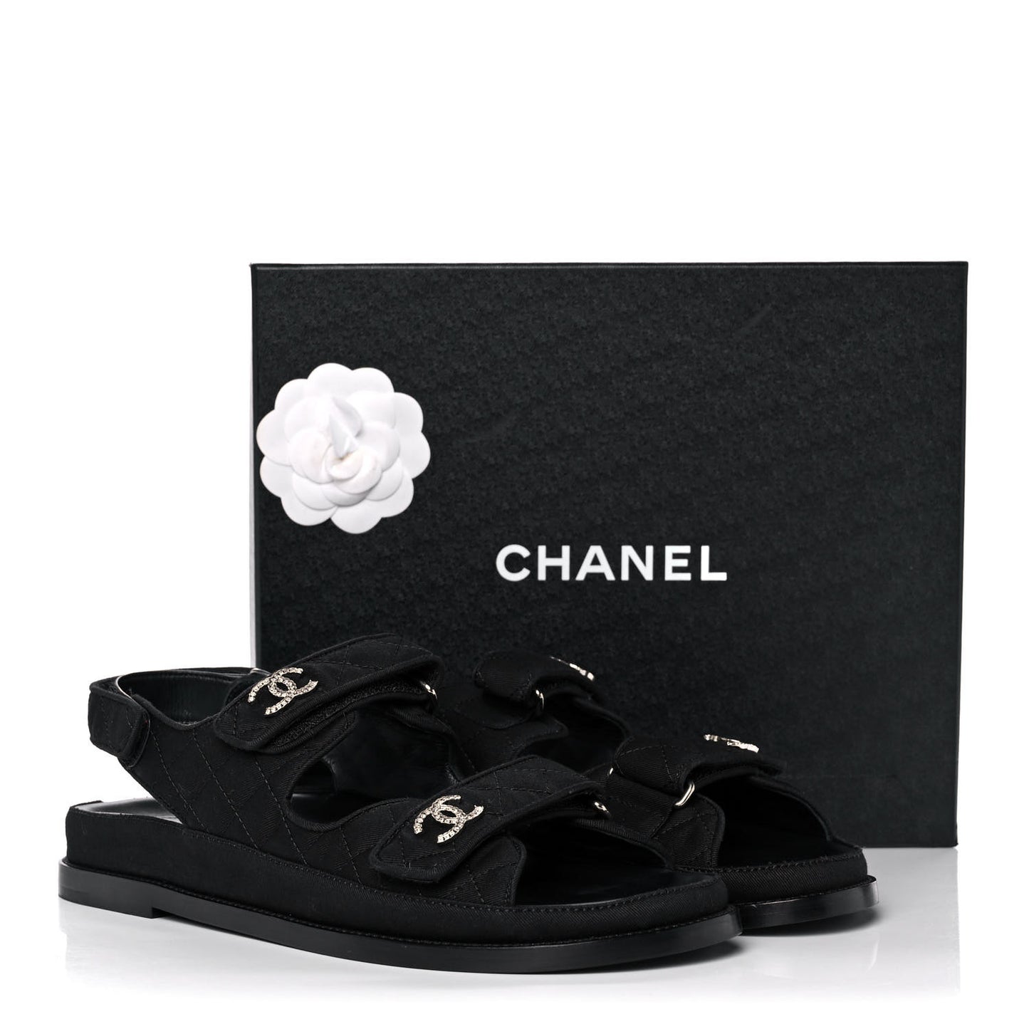 Denim Velcro Dad Sandals 41.5 Black