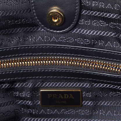 Prada Tessuto Nylon Soft Calf Shopping Tote Black 8 of 8