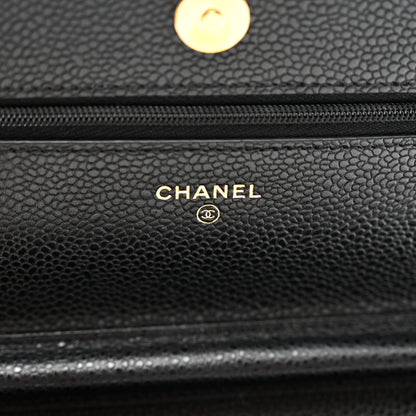 Chanel Caviar Quilted Wallet on Chain WOC Black 7 of 12