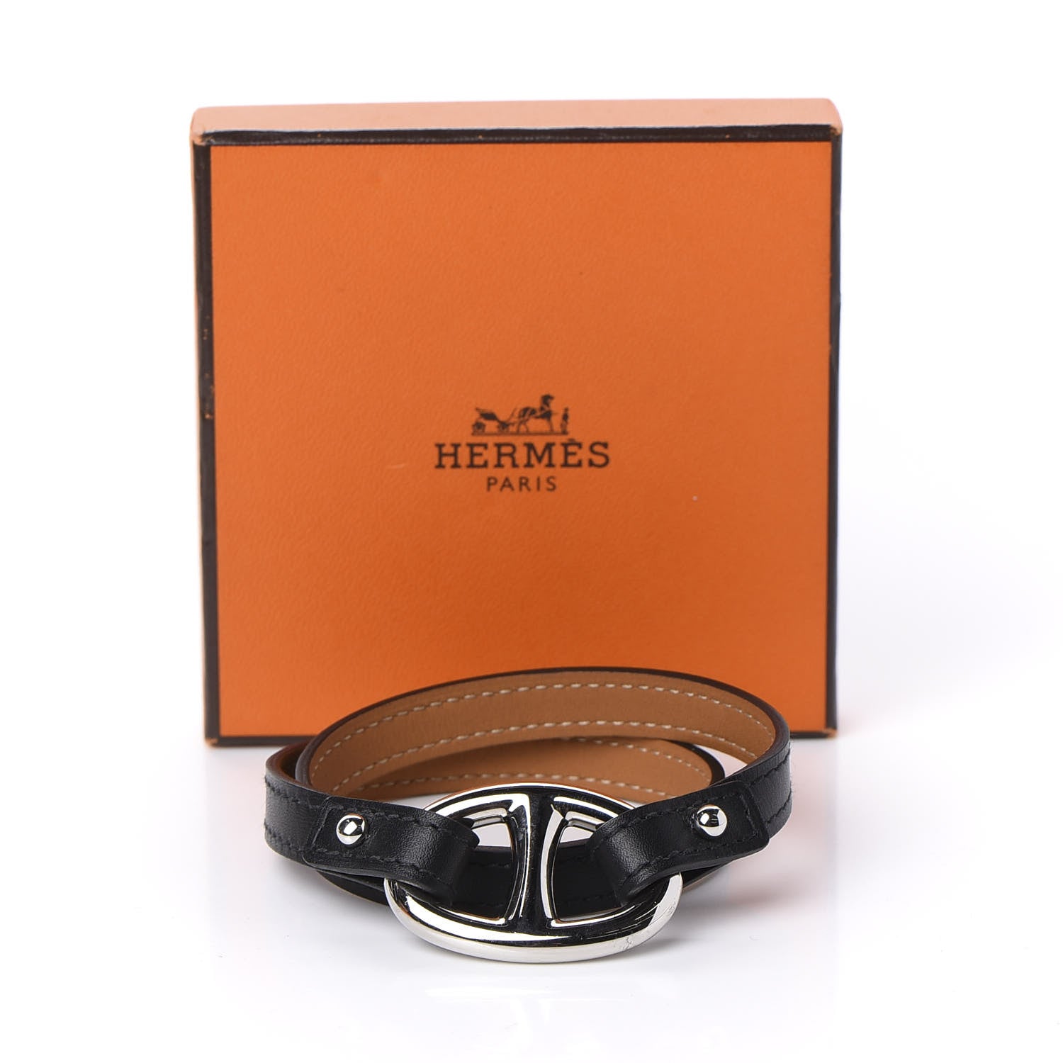 Hermes Swift Granville Double Tour Bracelet S Black 6 of 6