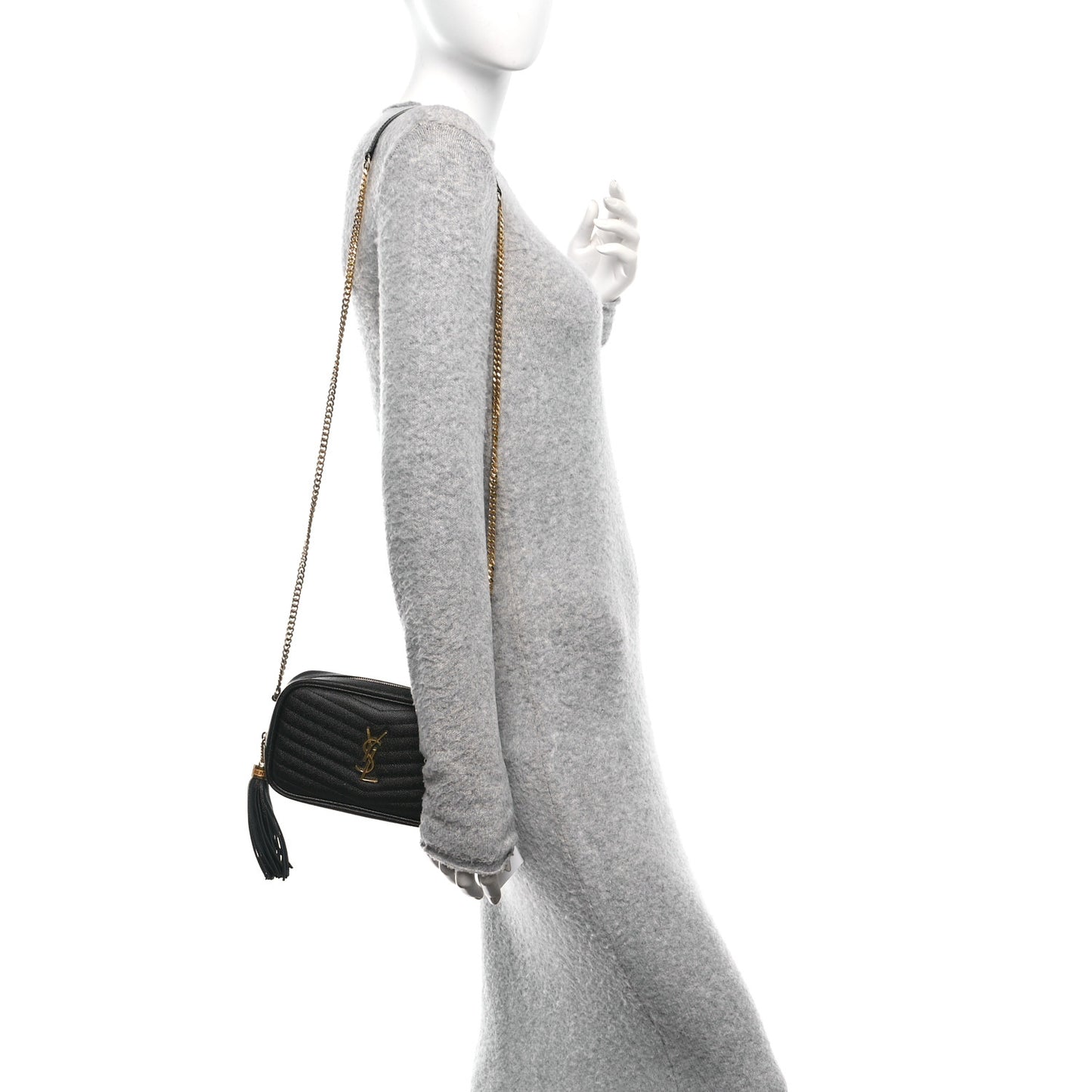 Grain De Poudre Matelasse Monogram Mini Lou Camera Bag Black