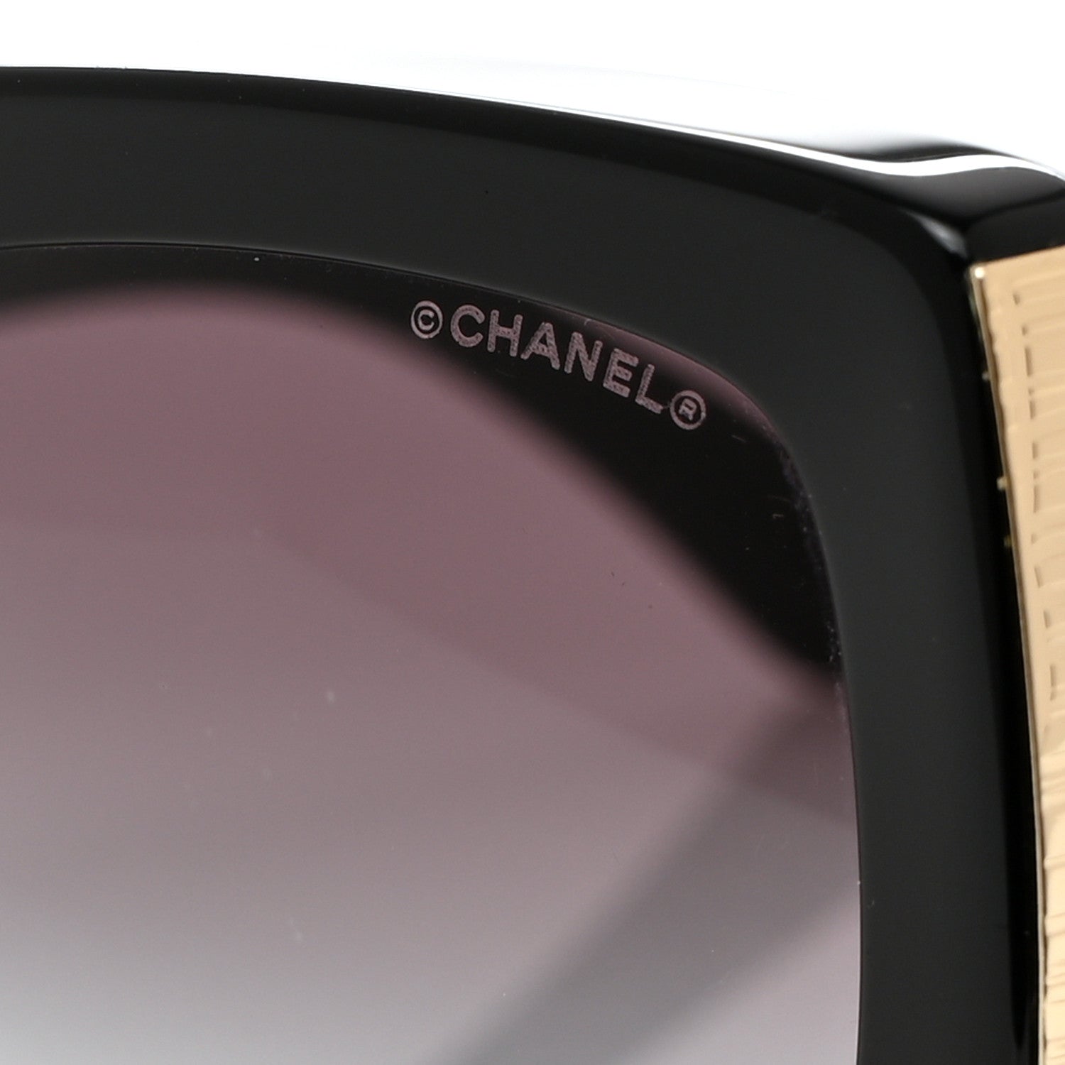 Chanel Acetate Rectangle Sunglasses 5435 Black 7 of 8