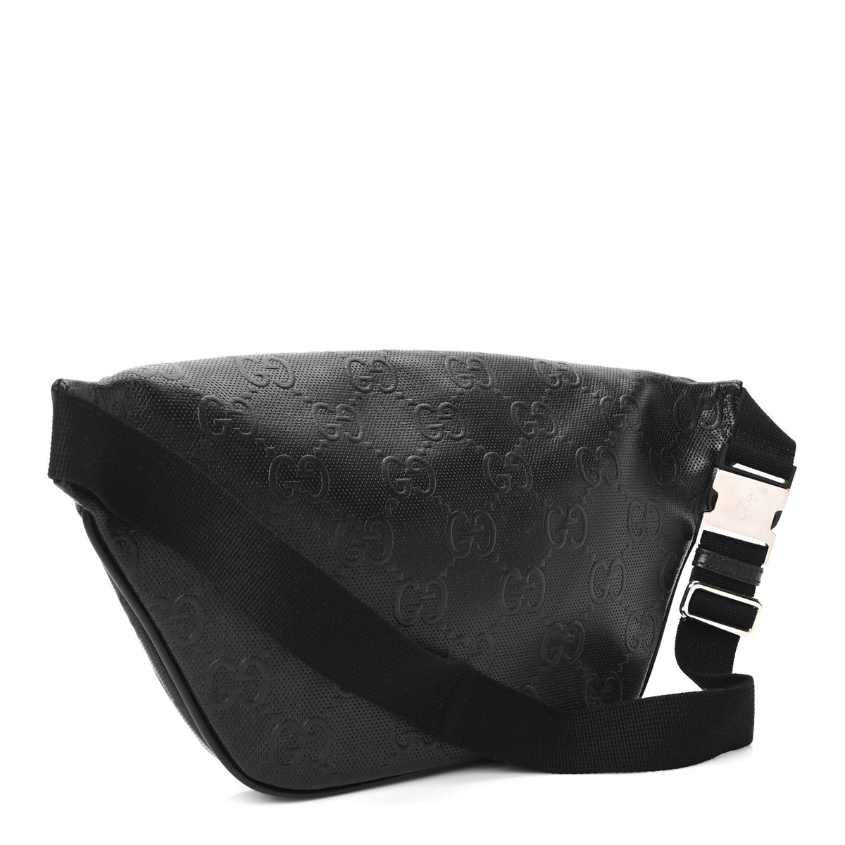 Gucci Calfskin GG Tennis Embossed Pocket Belt Bag Black 3 of 10