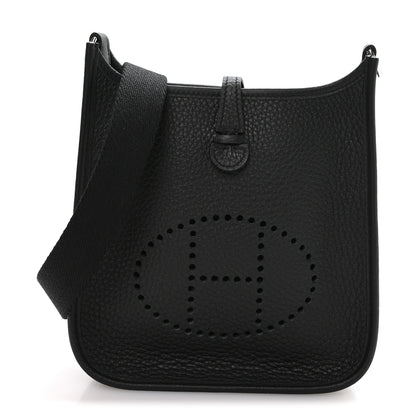 Hermes Taurillon Clemence Evelyne TPM Black 1 of 10