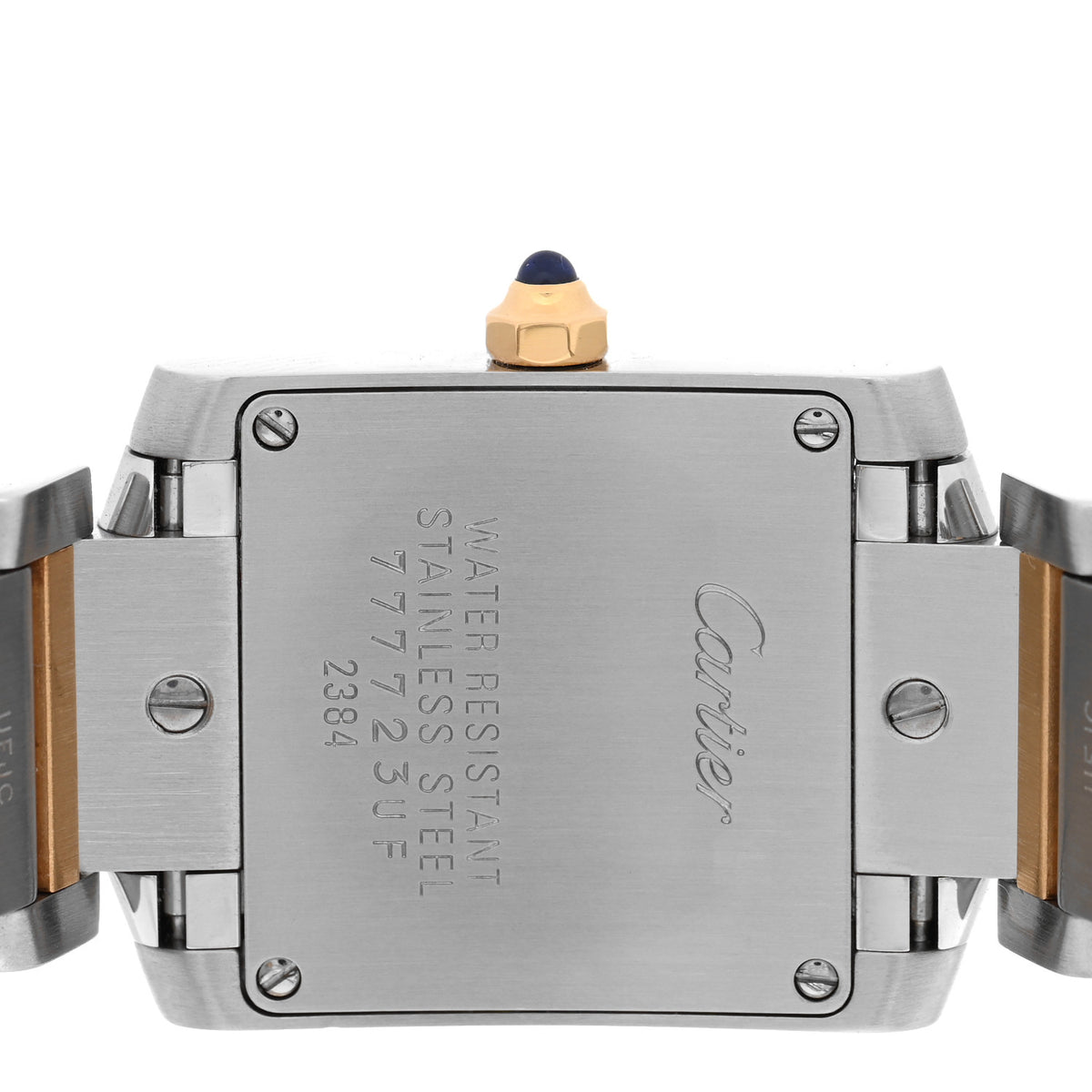 Cartier Stainless Steel 18K Yellow Gold 20mm Tank Francaise Quartz Watch 4 of 4