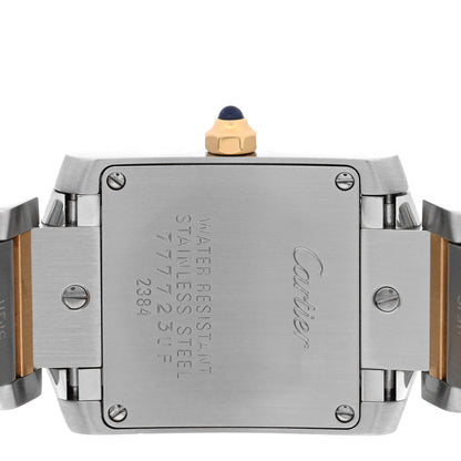 Cartier Stainless Steel 18K Yellow Gold 20mm Tank Francaise Quartz Watch 4 of 4